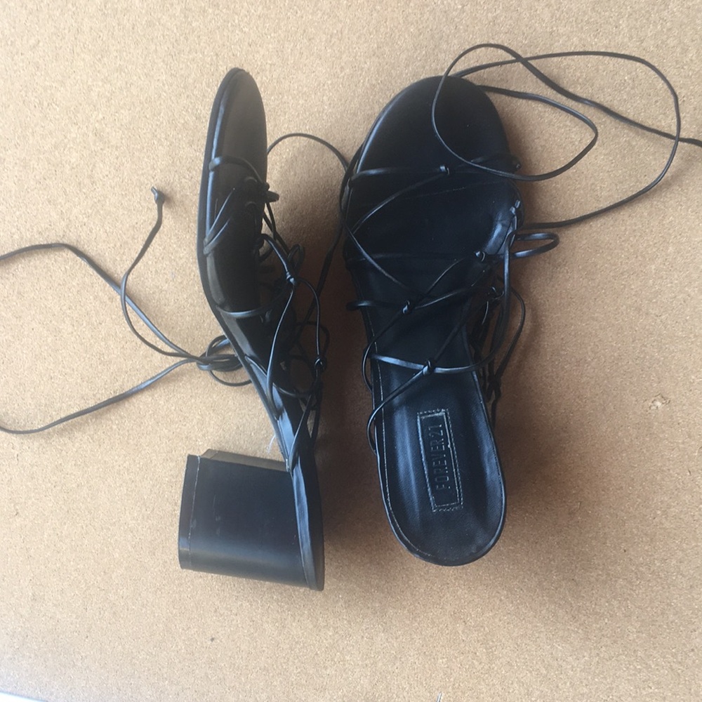 Lace up heel sandals